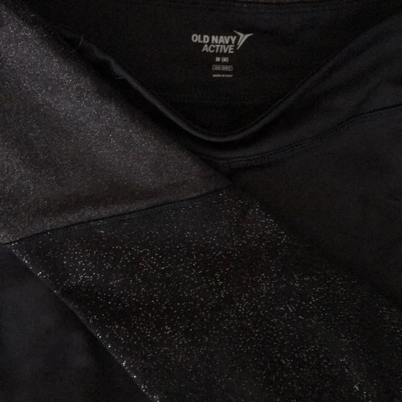 OLD NAVY ACTIVE-Black Sparkle Legging-LIKE NEW! - Picture 2 of 6